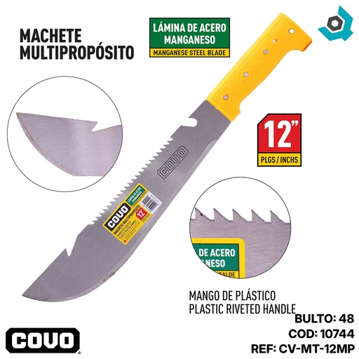 [10744] MACHETE 12" MULTIPROPOSITO COVO