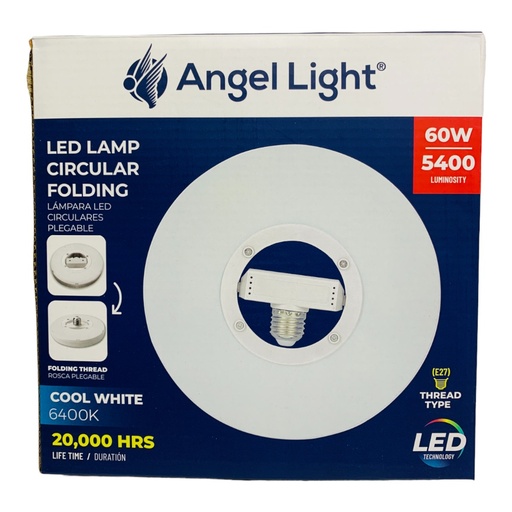 [10776] LAMPARA LED CIRCULAR PLEGABLE 60W 6400K ANGEL LIGHT