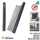MALLA MOSQUITERO PANTALLA GRIS FIBRA DE VIDRIO 120X 2500CM  SECURITY