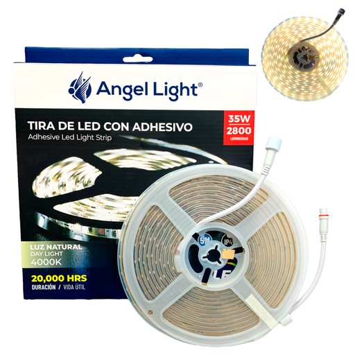 [10957] TIRA DE LUZ LED CON ADHESIVO 35W LUZ NATURAL 4000K 5 METROS ANGEL LIGHT
