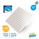 REGADERA PARA DUCHA TIPO LLUVIA CUADRADA 10" CROMADA GRIVEN