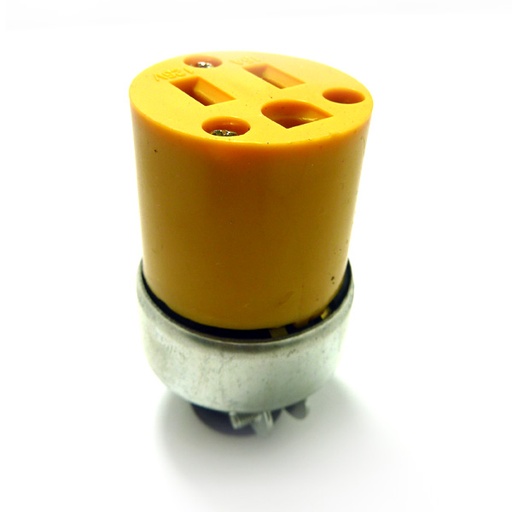 [1244] TOMACORRIENTE POLARIZADA METAL VINIL 2X15A U44/3S-250V