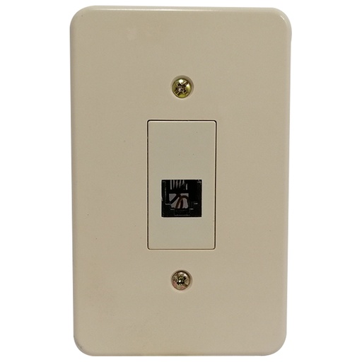 [3365] CONECTOR PARA CABLE DE TELEFONO BLANCO