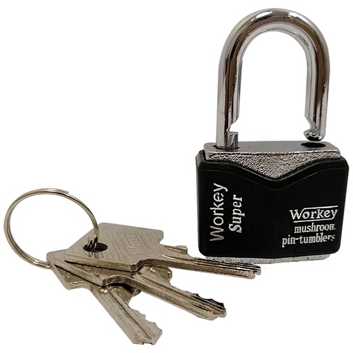 [3369] CANDADO 30MM PLATEADO WORKEY