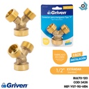 CONEXION PARA LAVADORA TIPO Y 3/4" BRONCE GRIVEN