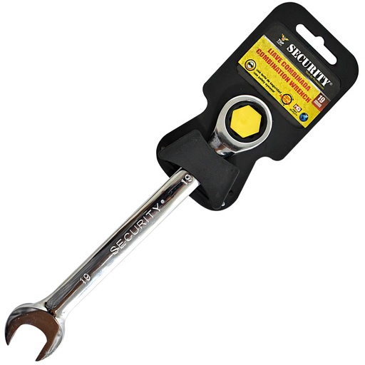 [3439] LLAVE COMBINADA 19MM CON RATCHET FIJO SECURITY
