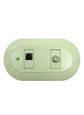 [3894] TOMA TELEFONICO COAXIAL FP202+FP108+FP109 IVORY