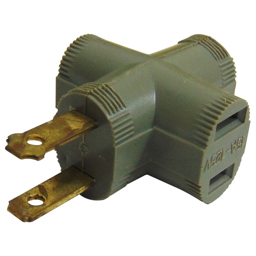 [3899] ADAPTADOR MULTITOMA GRIS