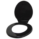 ASIENTO PARA INODORO NEGRO REDONDO RESIMOL