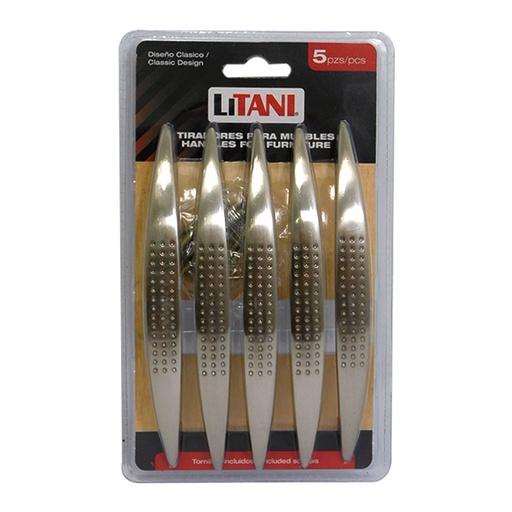 [6492] JUEGO DE TIRADORES 5PZAS 128MM LITANI