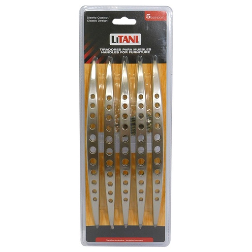 [6733] JUEGO DE TIRADORES 5PZAS 192MM LITANI