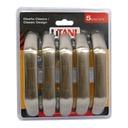 JUEGO DE TIRADORES 5PZAS 128MM LITANI