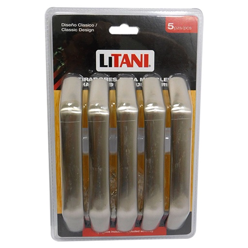 [6742] JUEGO DE TIRADORES 5PZAS 160MM LITANI