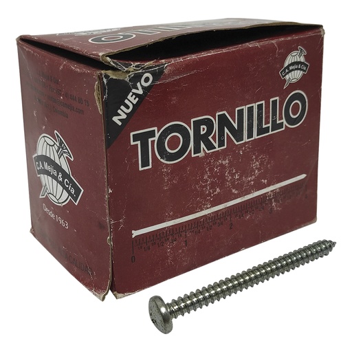 [6801] TORNILLO LAMINADO CABEZA PAN 10X2 MEJIA
