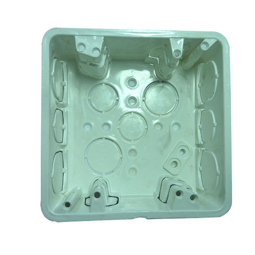 [6944] CAJETIN CUADRADO 4X4 CONDUIT PVC BLANCO EMP. 30 PZAS