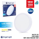 LAMPARA LED SUPERFICIAL REDONDA 18W 8.5" LUZ BLANCA ANGEL LIGHT