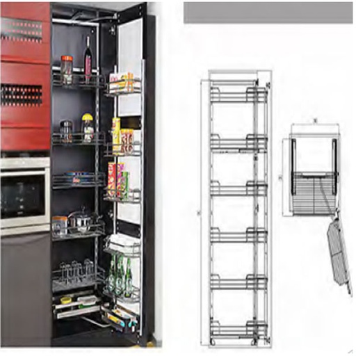 [6971] HERRAJE CESTA GIRATORIA DE 5 NIVELES