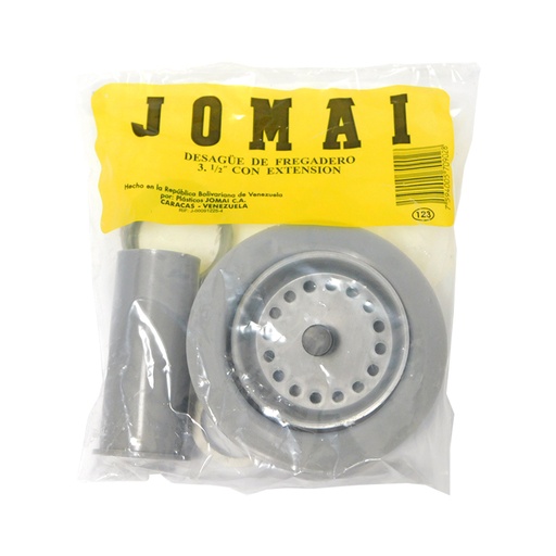 [7194] DESAGUE PARA FREGADERO 1 1/2" X 3 1/2" CON EXTENSION JOMAI