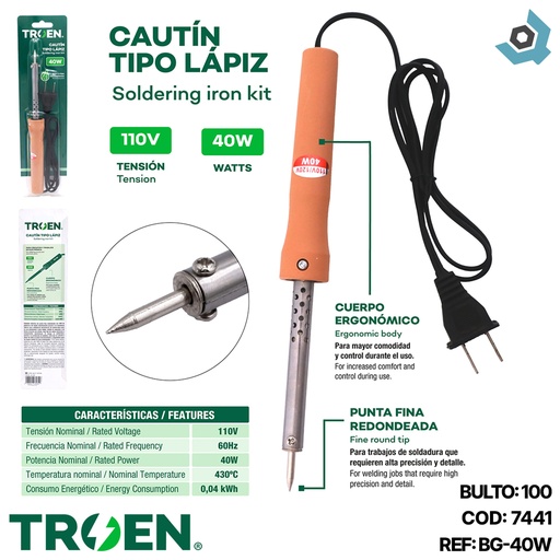 [7441] CAUTIN ELECTRICO PARA SOLDAR TROEN