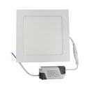 LAMPARA LED PARA EMPOTRAR CUADRADA 12W 7" LUZ BLANCA ANGEL LIGHT
