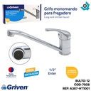GRIFERIA PARA FREGADERO MONOMANDO ABRE FACIL GRIVEN