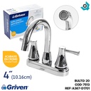 GRIFERIA PARA LAVAMANOS 4" ABRE FACIL GRIVEN