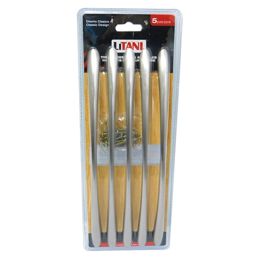 [7584] JUEGO DE TIRADORES 5PZAS LITANI 224MM