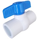 VALVULA 1" DE PVC SIN ROSCA TUBRICA