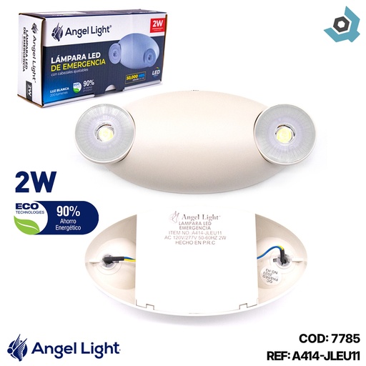 [7785] LAMPARA LED DE EMERGENCIA 2W AJUSTABLE ANGEL LIGHT