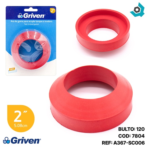 [7804] ARO DE GOMA 2" PARA ACOPLE TANQUE A INODORO GRIVEN